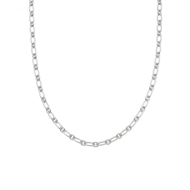 Daisy Chunky Linked Chain Necklace NB8008_SLV