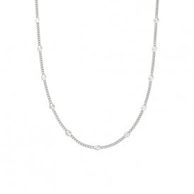 ESTEE LALONDE SUNBURST CHAIN NECKLACE 45CM ELN10_SLV