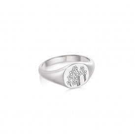 Forget Me Not Signet Ring S FR02_SLV_S