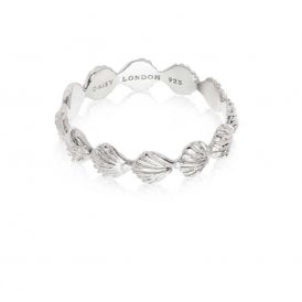Isla Shell Silver Stacking Ring S SSR03_SLV