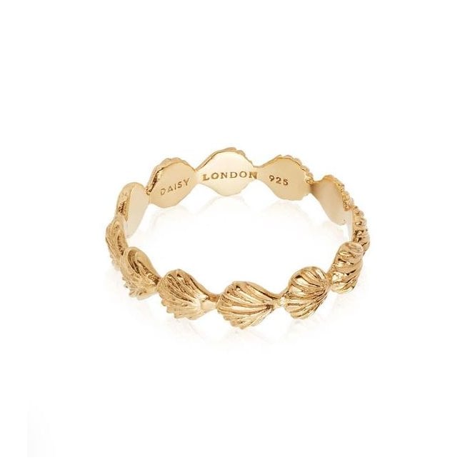 Daisy Isla Shell Stacking Ring Gold Plate L SSR03_GP