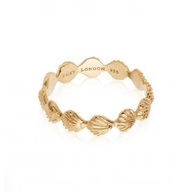 Isla Shell Stacking Ring Gold Plate L SSR03_GP