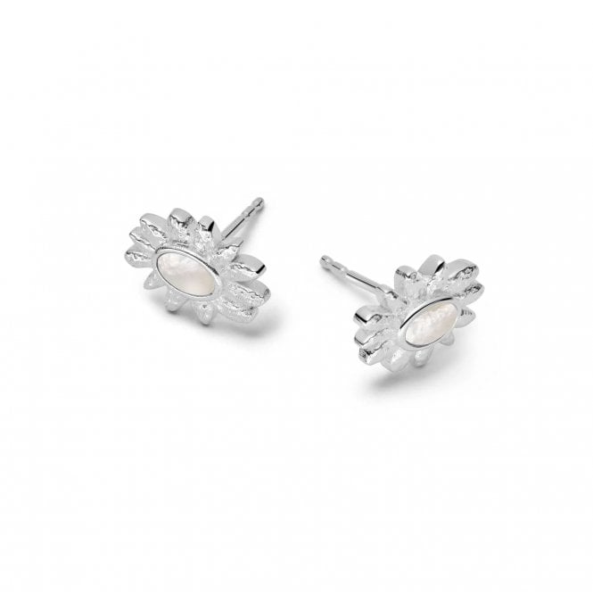 Daisy Mother of Pearl Stud Earrings DBE03_SLV