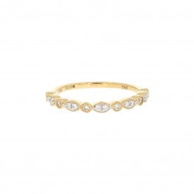 0.17 Carat  Vintage Style 18ct Yellow Gold Eternity Ring