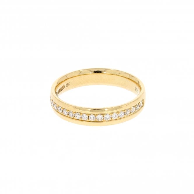 Diamond 0.20 Carat Brilliant Cut 18ct Yellow Gold Eternity Ring