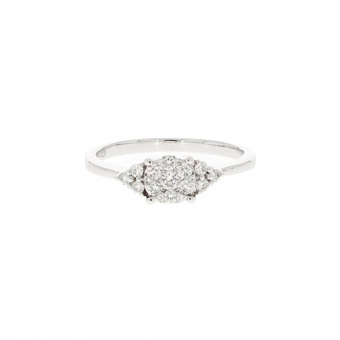Diamond 0.24 Carat 9ct White Gold Cluster Ring