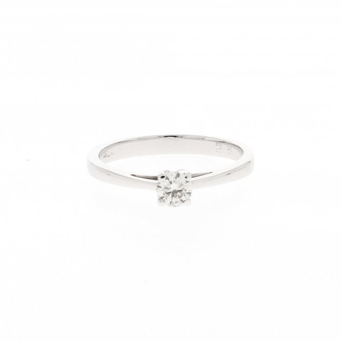 Diamond 0.25 Carat Brilliant Cut 18ct White Gold Ring