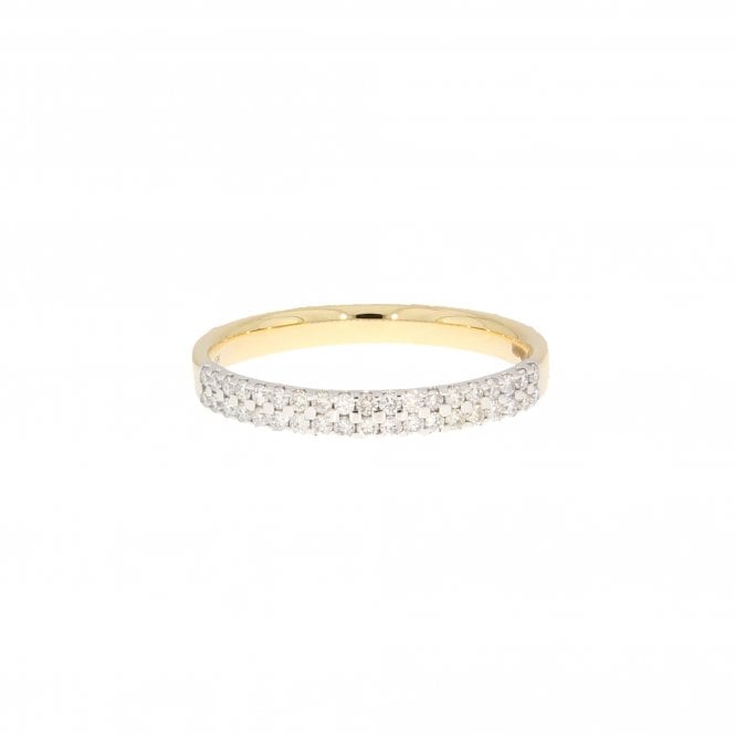 Diamond 0.25 Carat H Colour SI Clarity 18ct Yellow Gold Eternity Ring