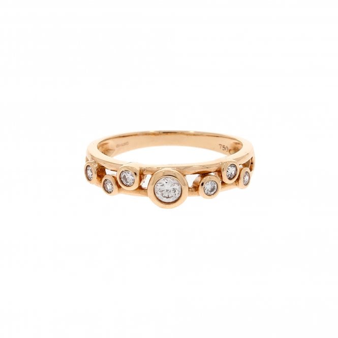 Diamond 0.30 Carat 18ct Rose Gold Bubble Ring