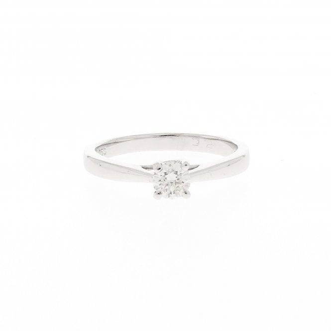 Diamond 0.32 Carat Brilliant Cut 18ct White Gold Ring