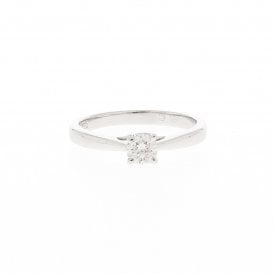 0.32 Carat Brilliant Cut 18ct White Gold Ring