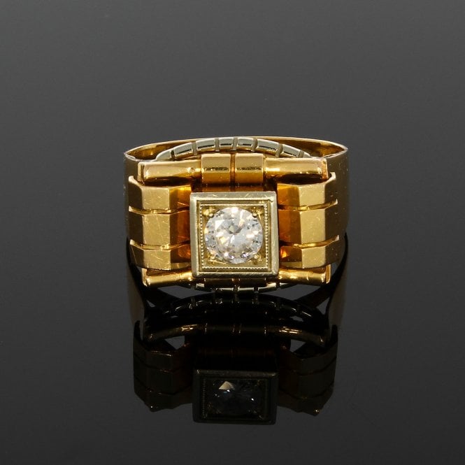 Diamond 0.40 Carat Edwardian Single Stone 18ct Yellow Gold Ring