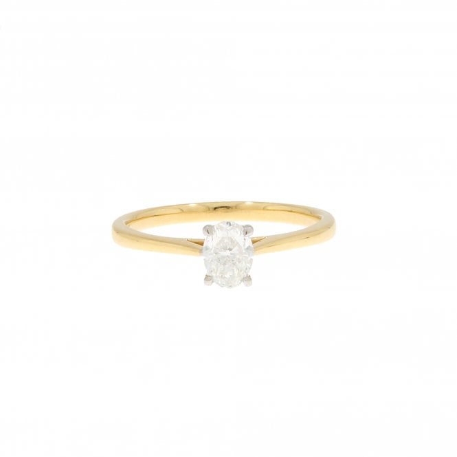 Diamond 0.50 Carat G Colour SI1 Clarity 18ct Yellow Gold Ring