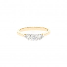0.50 Carat G - H Colour SI1 Clarity 9ct Yellow Gold Ring