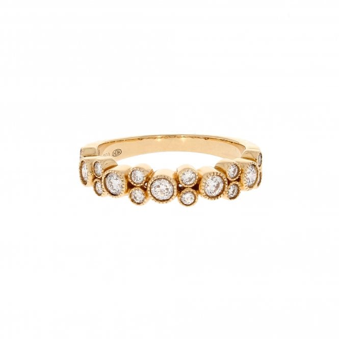 Diamond 0.50 Carat Round Brilliant 18ct Rose Gold Bubble Ring
