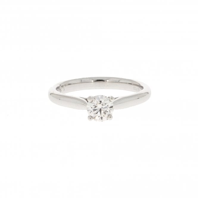 Diamond 0.51 Carat Brilliant Cut Colour H Si Clarity Platinum Solitaire Ring