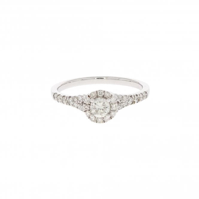 Diamond 0.51 Carat G - H Colour SI2 Clarity 9ct White Gold Ring
