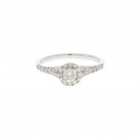 0.51 Carat G - H Colour SI2 Clarity 9ct White Gold Ring