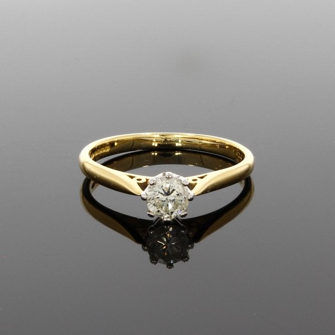 Diamond 0.54ct Solitaire 18ct Yellow Gold Ring