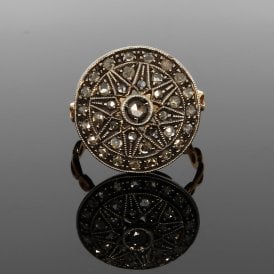 0.61 Carat Edwardian Style 14ct Rose Gold Cluster Ring