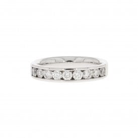 0.70 Carat Brilliant Cut 18ct White Gold Eternity Ring
