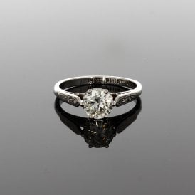 0.81ct Brilliant Cut Solitaire 18ct White Gold & Platinum Ring