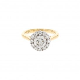 1.00 Carat Brilliant Cut F Colour SI1 Clarity 18ct Yellow Gold Ring 