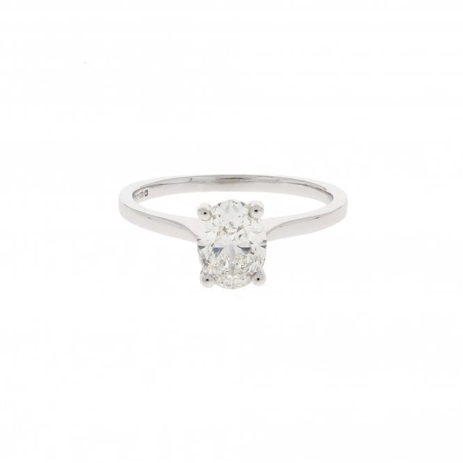 Diamond 1.00 Carat Oval 18ct White Gold Ring
