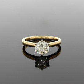 1.00ct Solitaire 18ct Yellow Gold Ring