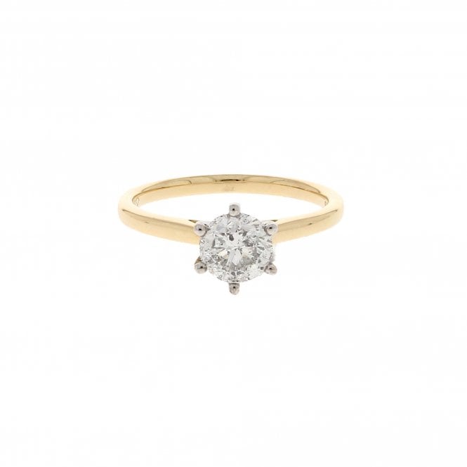 Diamond 1.02 Carat Natural Old Cut 18ct Yellow Gold Ring 