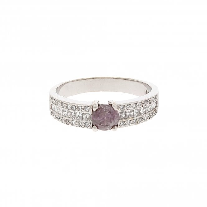Diamond 1.06 Carat Brilliant & Princess Cut 18ct White Gold Ring