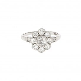 1.17 Carat Vintage Style Platinum Ring