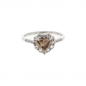 1.47 Carat Heart Shaped 18ct White Gold Ring