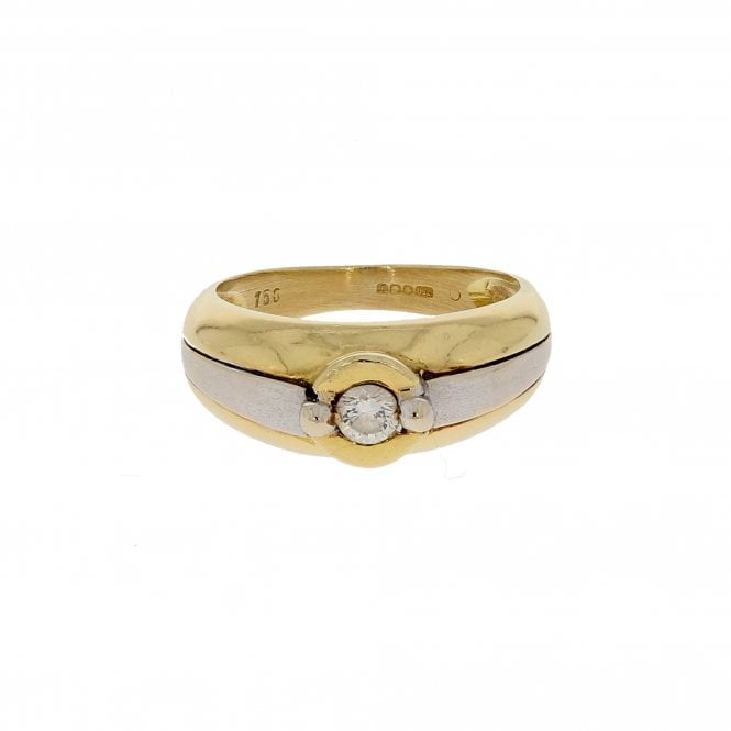 Diamond 18ct White and Yellow Gold