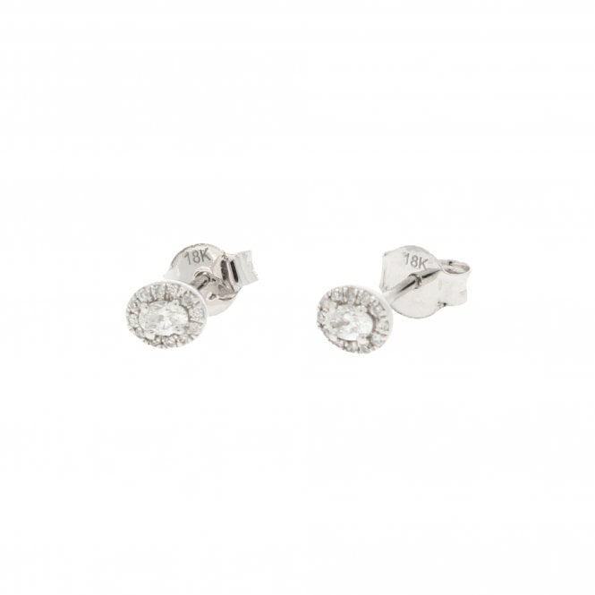Diamond 18ct White Gold Earrings 
