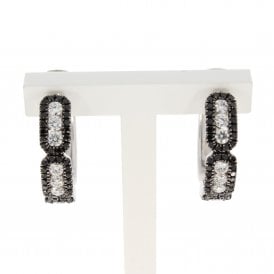 18ct White Gold Hoop Earrings