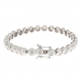18ct White Gold Tennis Bracelet