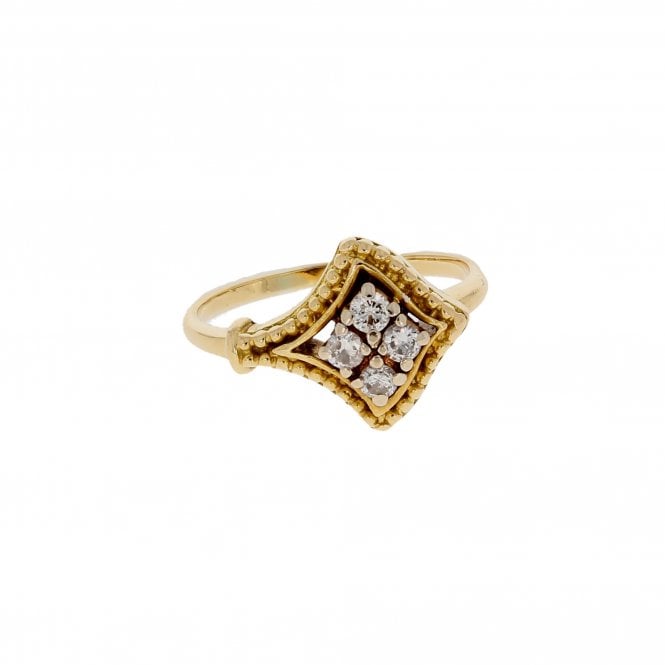 Diamond 18ct Yellow Gold Ring 