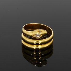 18ct Yellow Gold Snake Design Ring
