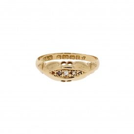 18ct Yellow Gold Trilogy Ring 