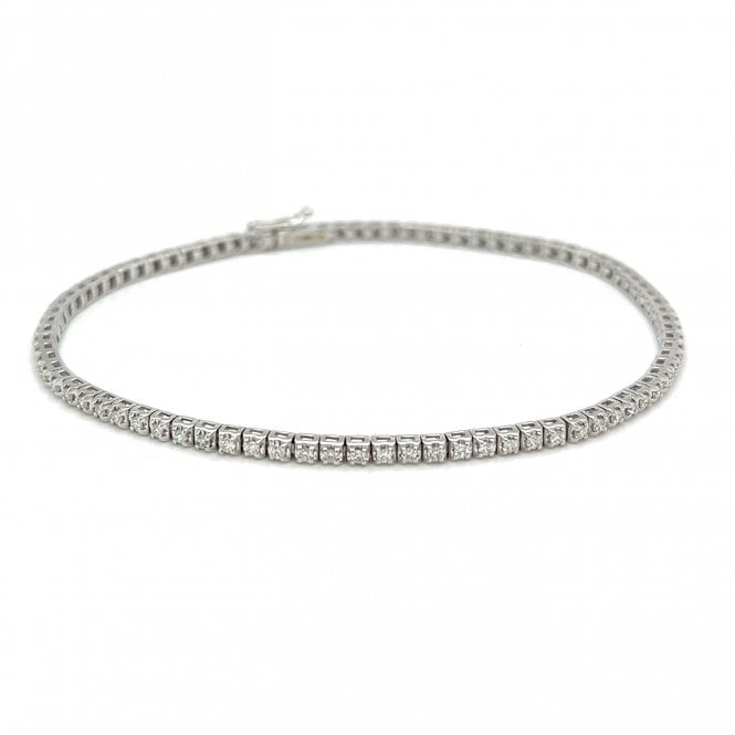 Diamond 9ct White Gold Bracelet