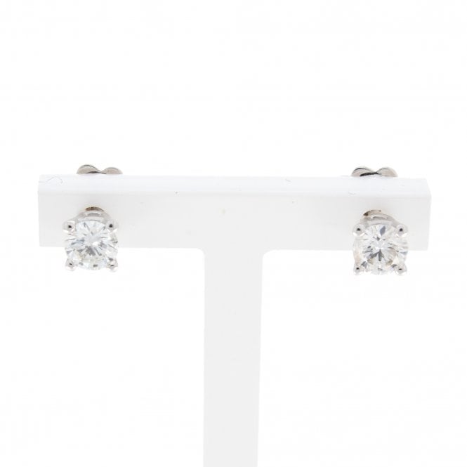 Diamond 9ct White Gold Earrings