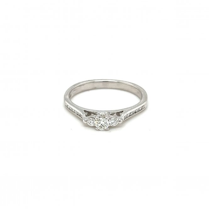 Diamond 9ct White Gold Ring