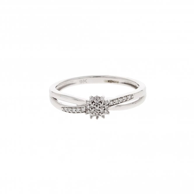 Diamond 9ct White Gold Ring
