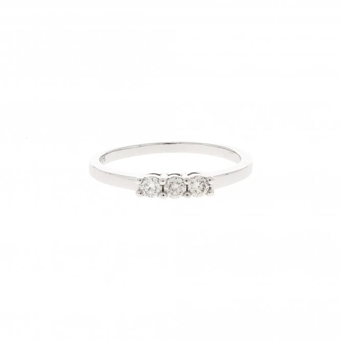 Diamond 9ct White Gold Ring 