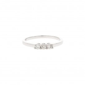 9ct White Gold Ring 