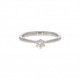 9ct White Gold Solitaire Ring