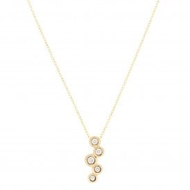 9ct Yellow Gold Bubble Pendant Necklace