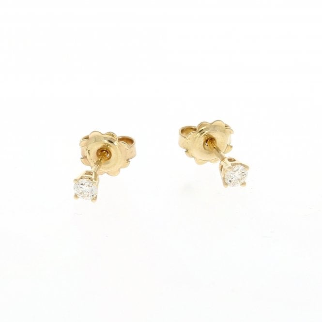 Diamond 9ct Yellow Gold Earrings