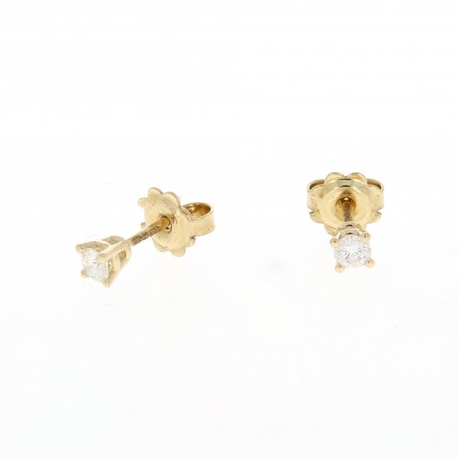 Diamond 9ct Yellow Gold Earrings